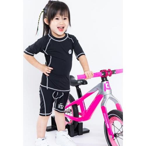 Boys and girls short sleeved cycling jersey sets 2020 aofly quick drying Balance bike clothing baby pad bicycle jersey summer