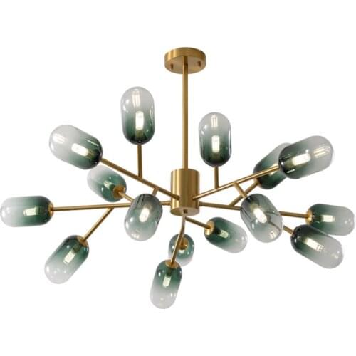 Nordic chandelier living room lamp creative personality dining room bedroom chandelier postmodern minimalist molecular lamps