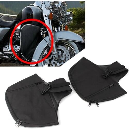 Motorcycle Soft Engine Guard Lowers Chaps Leg Warmer Cover Bag For Harley Touring Road King