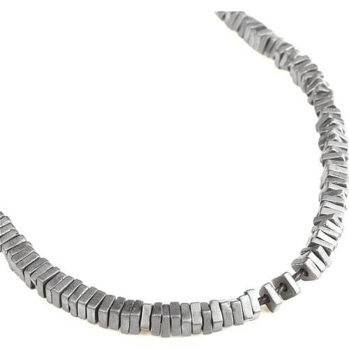 Natural Stone Hematite Beads Black 4x1mm Hematite Tube Thin Beads For Jewelry Making Jewelry DIY Bracelet Necklace Accessories