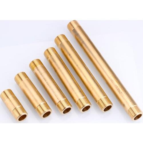 1/2" BSP Male Thread Length 50 80 100 120 150mm Brass Pipe Fitting Extension Connector Adapter