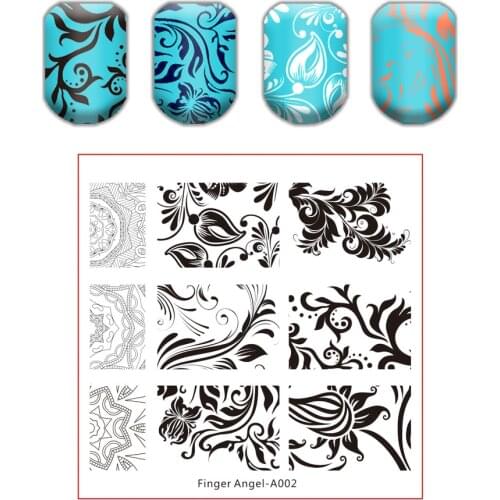 1Pcs Different Design Image Plate Cute Size 6x6cm Nail Art Image Plate