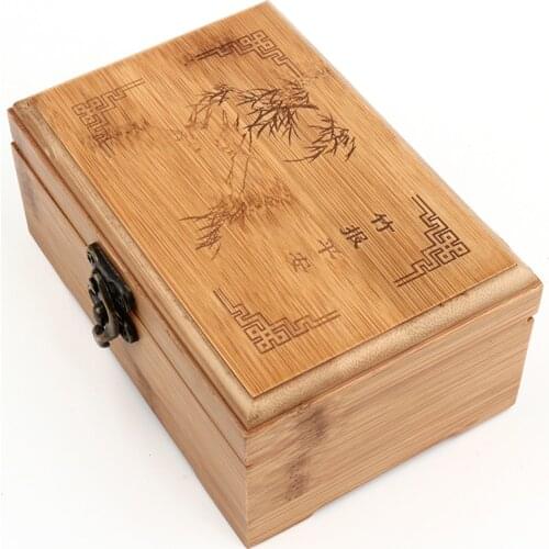 Customized bamboo wooden box casket Vintage Storage Elegant Gift Box Jewelry Sundries Makeup Organizer Eco-Friendly Container