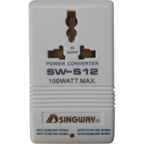 Power Converter 100W 110V/120V to 220V/240V Step-Up&Down Voltage Converter Transformer Travel White
