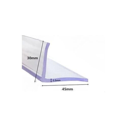Rubber Sealing L Strip 30x45x2.5mm for Car Cabinet Glass Metal Wood Panel Board Edge Encloser Shield Transparent