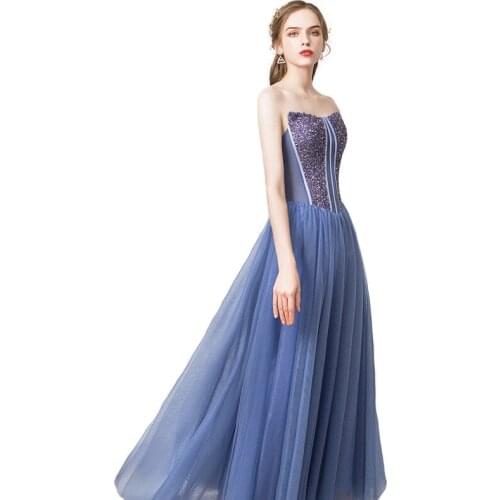 Sexy Backless Off the Shoulder Evening Dress Beading Illusion Top 2019 New a Line Ankle Length Prom Party Dresses Haute Couture