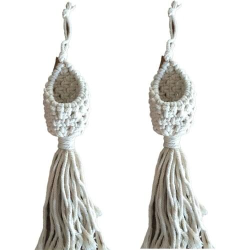 2Pcs Nordic Tapestry Hand-Woven Bohemian Tapestry Tapestry Net Bag Air Pineapple Flower Basket Ins Wind Tapestry