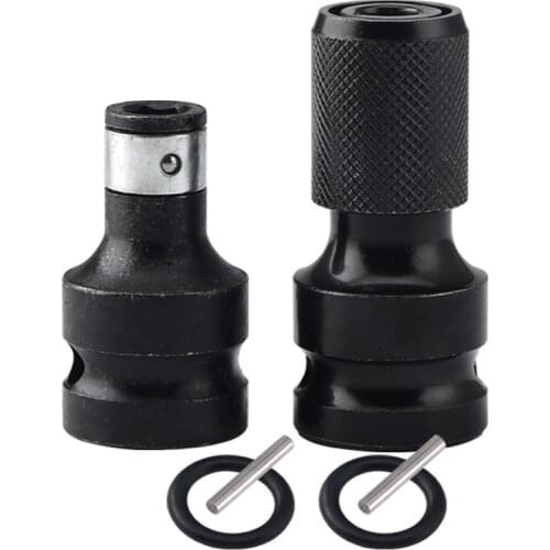 Steel 1/2" Square To 1/4" Hex Ratchet Socket Wrench Socket Adapter Spanner Set Drive Converter Impact Tool Telescopic Adapter