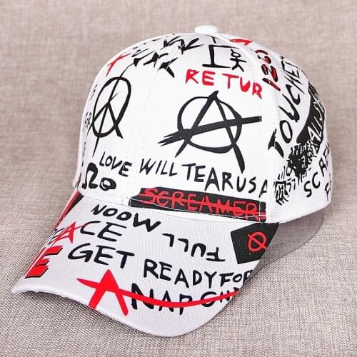 Graffiti Baseball Cap Unisex 2020 Summer Letter Print Mens Baseball Caps Women Casquette homme snapback hip hop mens hat