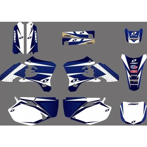 0228 Bule White New Style TEAM GRAPHICS BACKGROUNDS DECALS STICKERS For Yamaha YZF 250F 450F 2003 2004 2005 YZF250F YZF450F