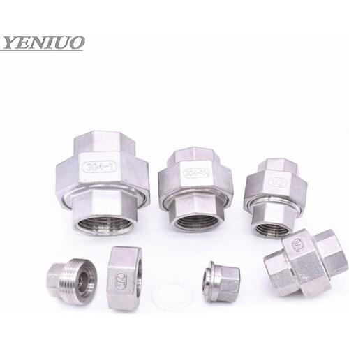 1/8" 1/4" 3/8" 1/2" 3/4" 1" 1-1/4" 1-1/2" Female Thread SS 304 Stainless Steel Live Joint Coupling Union Connector Pipe Fitting