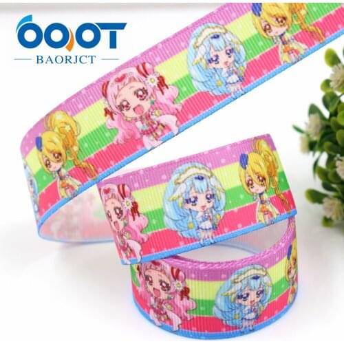 1'' 25MM 10 yards cartoon Printed grosgrain ribbon, DIY handmade Hair accessories Material wedding gift wrap party 184194
