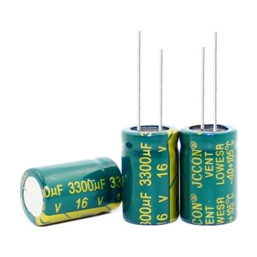 100PCS Electrolytic capacitors 3300uf 16V 10*25MM 16V3300uf