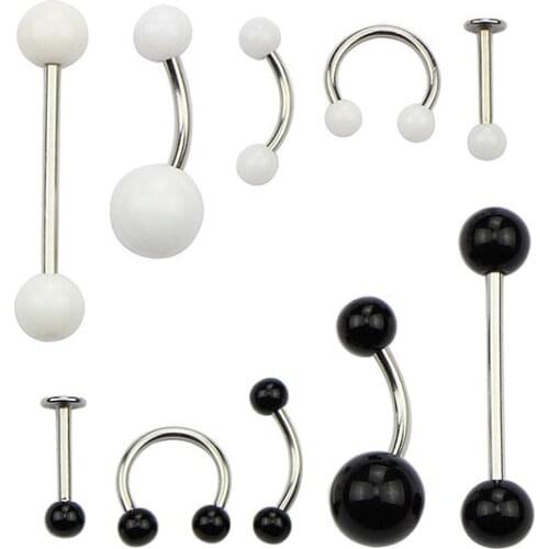 19pcs PRO Body Piercing Kit Needle Nipple Tongue Eyebrow Nose Lip Ring Forcep