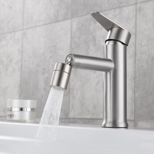 2 Modes Bathroom Faucet 360 Degree Cold and Hot Water Basin Mixer Tap Children Kitchen Anti Splash Filter Saving Water Faucet