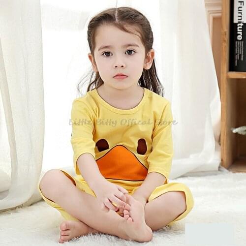 2021 Summer Half Sleeve Cotton Pajamas for Girls Childrens Pajamas Pyjamas Kids for 2 3 4 5 6 7 8 9 11 Years Kids Pajamas