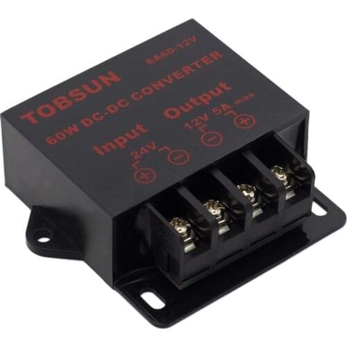 24V to 12V 5A 60W Transformer DC DC Converter Step Down Buck Module Voltage Regulator Universal Power Supply for LED Solar TV