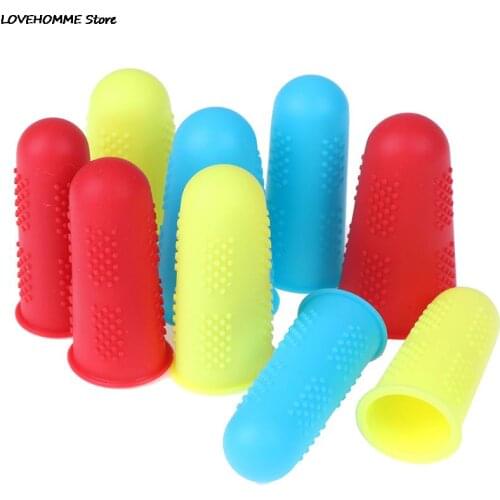3pcs/set Silicone Finger Protector Sleeve Cover Anti-cut Heat Resistant Anti-slip Fingers Cover For Cooking Kitchen Tools