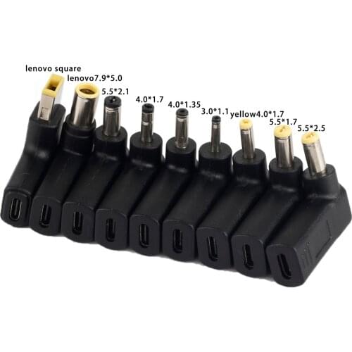 For Laptop power adapter connector Dc plug USB Type C female to universal male jack converter for Lenovo laptop charger