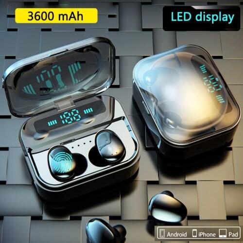 Bluetooth Earphone 5.0 With LED Screen Touch Control Wireless Earphones Bluetooth Headphones Headsets With 2200mAh Charging Case