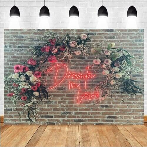 Yeele Retro Brick Wall Graffiti Text Background Couples Photography Wedding Pergola Backdrop Photocall Photo Studio Photophone