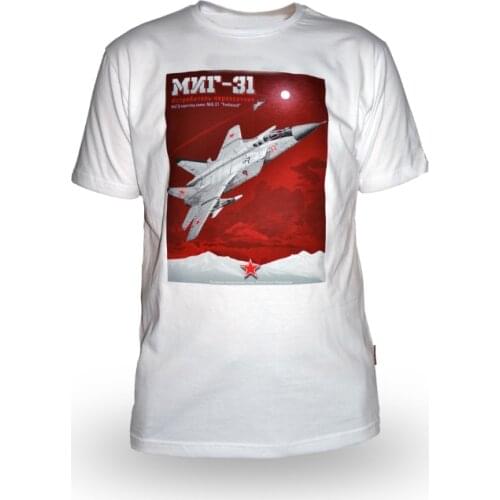 Russian Air Force MiG-31 Foxhound Fighter T-Shirt. Summer Cotton O-Neck Short Sleeve Mens T Shirt New S-3XL