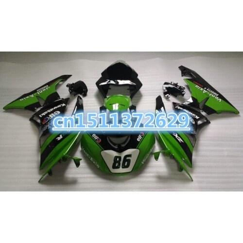 Hotlike+ ABS fairings for Kawasaki Ninja ZX 6R 2009 2010 2011 ZX6R 09 10 11 ZX-6R 09 10 11 green white black