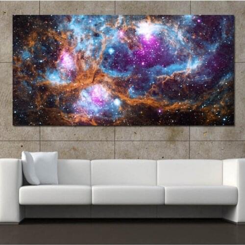 Nebula Canvas Painting Clouds Star Poster Prints Wall Art Printing Landscape Wall Pictures For Living Room Framed