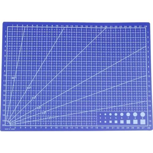 A4 Grid Lines Cutting mat Craft Card Fabric Leather Paper Board 30*22cm Blue