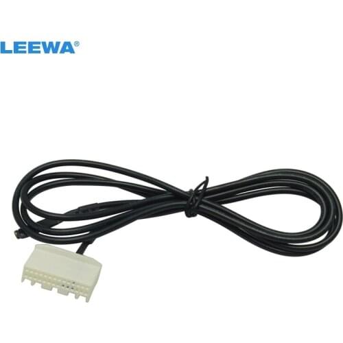 LEEWA 1PC 1.5M Car Audio Video CD DVD Changer Micphone MIC Adapter Wire 28Pin Port for Toyota Prado 2700 #5669