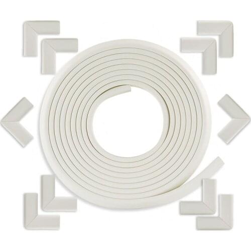 Baby Proofing Edge Corner Protector 19.6Ft Edge + 10 Corners,Table Bumper Guard, Baby Safety Corners Cushion,White