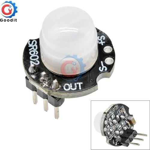 MINI SR602 Motion Sensor Detector Module Pyroelectric Infrared Sensory Probe Switch Body Sensing High Sensitivity Micro SR602