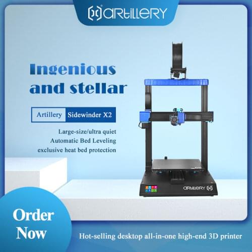 Artillery Sidewinder X2 3D Printer Kit 300*300*400mm Large Print Size Ultra-Quiet Printing Dual Z axis Touch Screen 3D Printer
