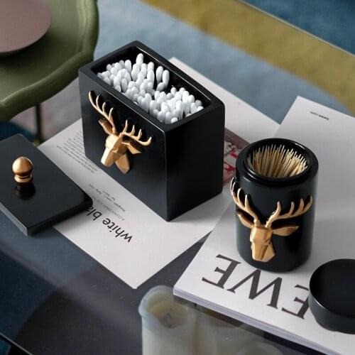 Deer Toothpick Box s Table Home Decor Toothpick Storage Box Gift Toothpick Dispenser cotton swab holder