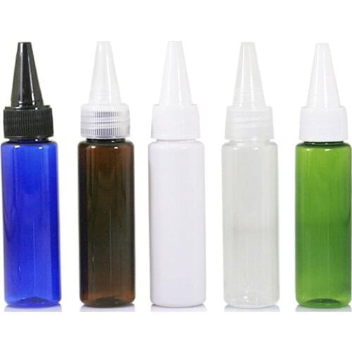 Plastic Bottle 30ml Tip Cover Plastic Bottle Plastic Refillable Bottle Cosmetic Container Empty Transparent Cap Packaging 50pcs