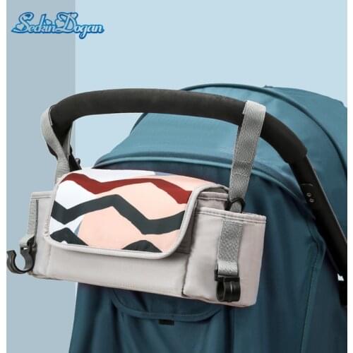 SeckinDogan Large Capacity Baby Stroller Hang Bag Portable Waterproof Durable Diaper Organizer Fashion Travel Storage Pouch