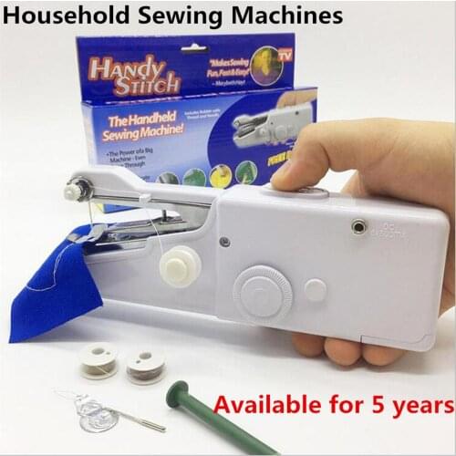 Portable Mini Sewing Machines Household Cordless Handy Stitch Hand Clothes Quick Tools Clothes Fabrics Needlework Machine