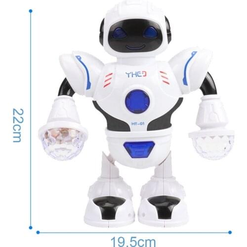 Durable Music Robot Decor Dance White Cool Beautiful Novelty LED Robot Toy
