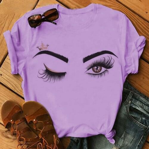 Pullover Women Make Up Crown Fashion Trend 2021 Spring Summer Clothes Graphic Pullover Top Lady Print Female Pullover