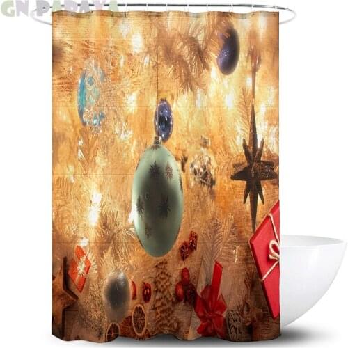 Festival Christmas tree Bath Curtains Waterproof Polyester purple cute kids room Shower Curtains Screen with Hooks