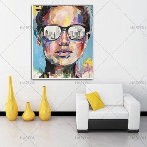 Handmade oil painting on canvas modern 100% Best wall Art beautiful girl oil painting original directly from artist wall decora