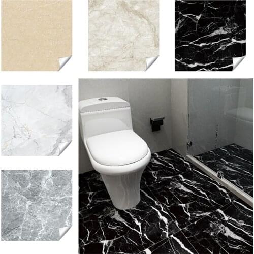 1PC 30x30CM Oil Proof PVC Wall Sticker Tile Decal Self Adhesive Waterproof Bathroom Floor Sticker Wall Paper