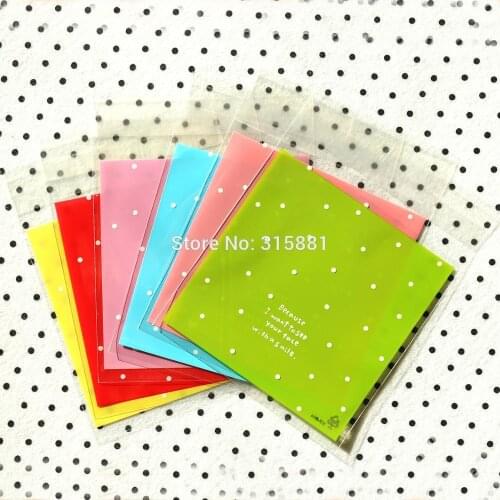 Fresh dot Self Adhesive Seal packing bags ,opp packing bag, Cookies Bags for Party Decoration 100pcs/lot