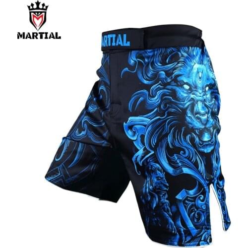 Martial :Leo Sublimation design black kick boks shorts muay thai short men bjj trunks polyester grappling pants