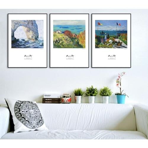 Nordic Abstract Monet Modern Decorative Canvas Print Poster Restaurant Hanging Painting Wall Home Decor