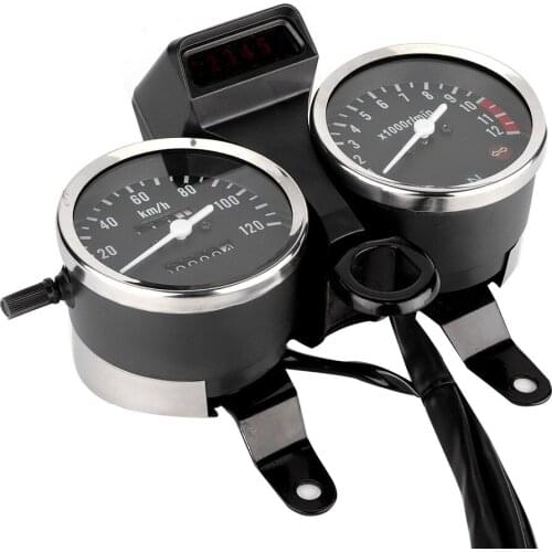 LED Motorcycle Modified Accessories Speedometer Odometer Tachometer Anti Backlight Waterproof LED Display For Suzuki GN125