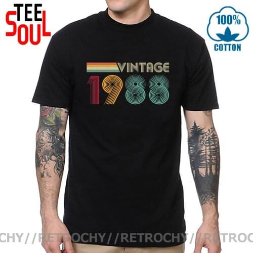 Retrochy Brand 80s Clothing Vintage 1988 T-Shirt Birthday Gift Tee Top Retro Born in 1988 T shirt Classic Made In 1988 Tee shirt