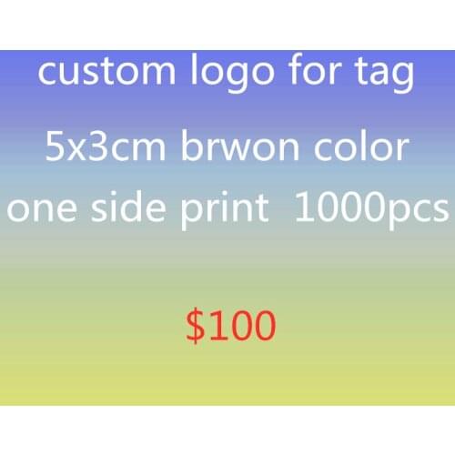 Custom logo 1000pcs brown paper logo print tag 5x3cm tag colorful print gifts hang tag custom tag must moq 1000pcs free shipping