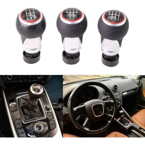 12mm 5/6 Speed Gear Shift Knob Lever Stick For Audi A3 A4 B6 B7 B8 A6 S4 A5 Q5 8R S Line Seat Ibiza 6J Leon Mk1 Passat Golf