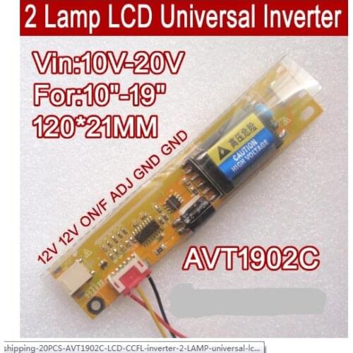 2PCS AVT1902C LCD CCFL inverter,2 LAMP universal lcd inverter board for 2 CCFL LCD panel